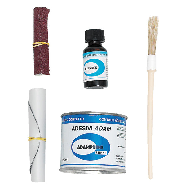 Reperationssæt til gummibåd af hypalon, PVC/Neopren