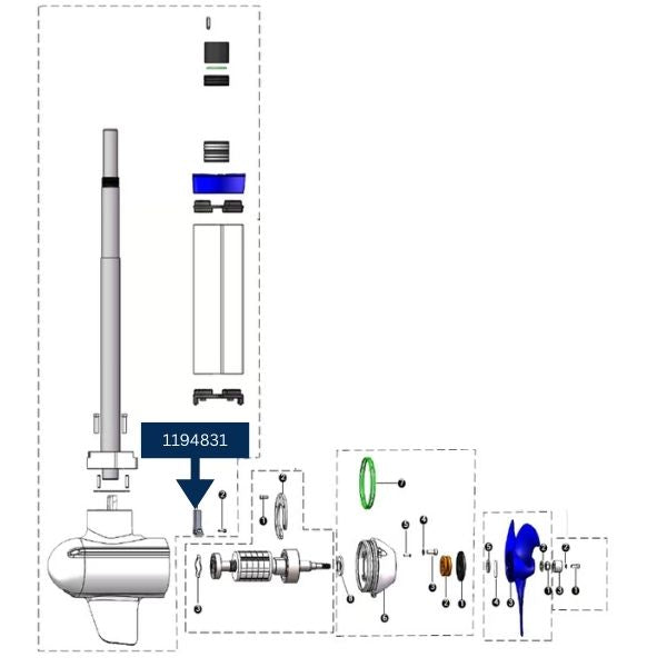 ePropulsion zinkanode til Navy 6 EVO og POD 6 EVO ben