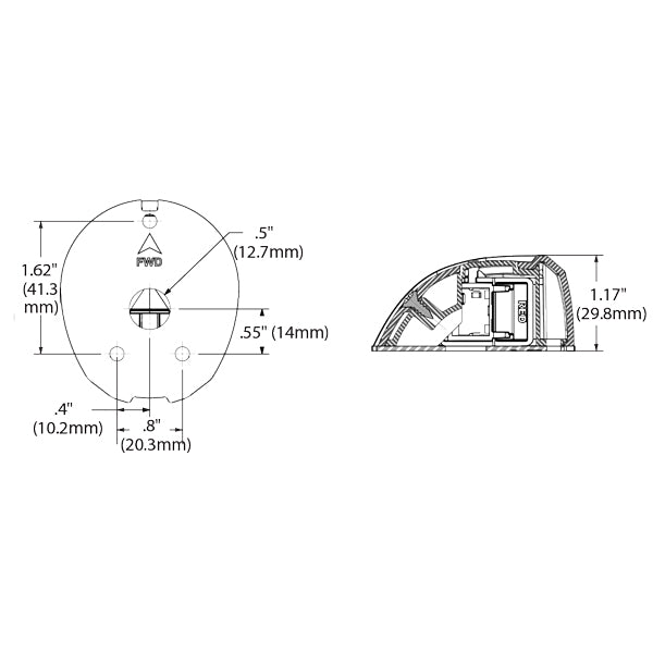Attwood LED lanternesæt 2nm, topmonteret rød & grøn