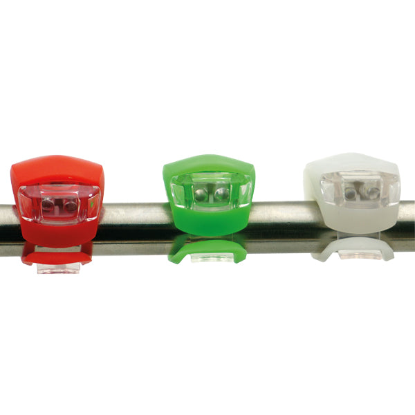 Nødlanterne sæt med 3stk hvid, grøn & rødt lys