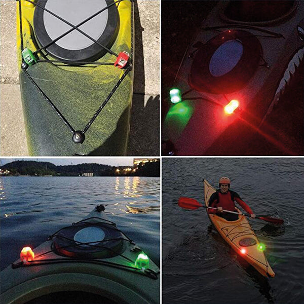 Nødlanterne sæt med 3stk hvid, grøn & rødt lys