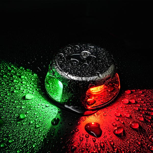 Lanterne LED RF stålhus Dobbelt 1NM / <12 m båd