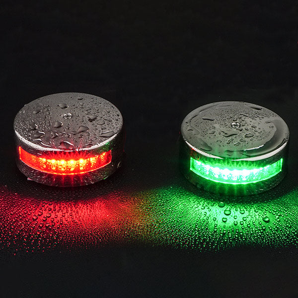 Lanterne LED RF stålhus Styrbord 2NM / <20 m båd