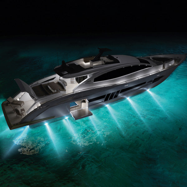 Undervandslys påbygning 14.2W 8-30V 6 LED blå