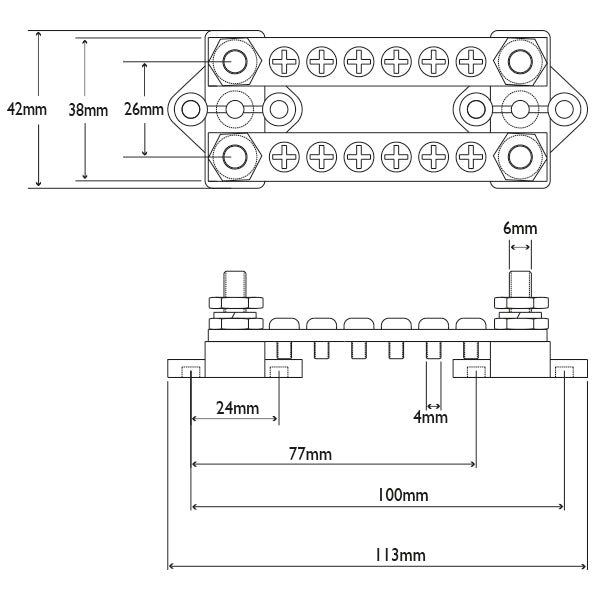 Bep el-samleblok sort/rød