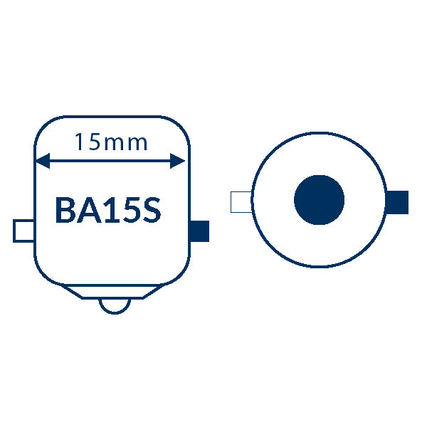 1852 LED pære Ba15S 10-35Vdc 1,6/15W dimmable - 2 pak