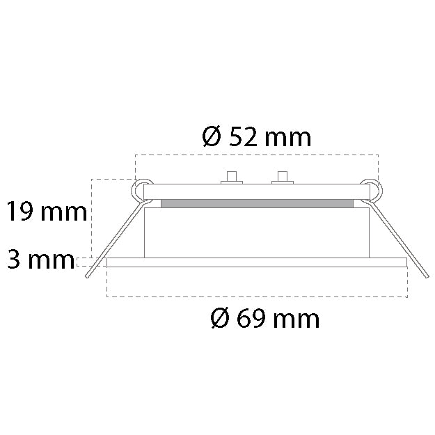 Casolux Maria LED indbygningsspot, lille 3000K 10-32v