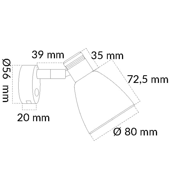 Casolux Martha væglampe flex RF og med glas 3000K 10-30v