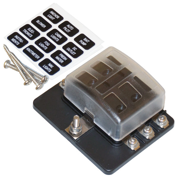 1852 sikringsholder 6stk 12-32 vdc max 30Amp total 100Amp