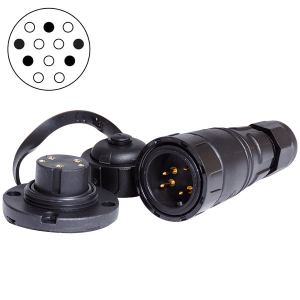 Quick Dækstik 5 poler guld 12Amp