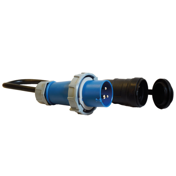 1852 CEE 220V han IP67 til Schuko hun - 2,5mm2 kabel 0,5M