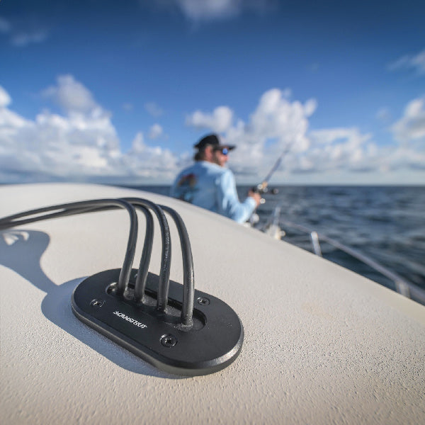 Scanstrut Dæksgennemføring lavprofil, <15mm, sort