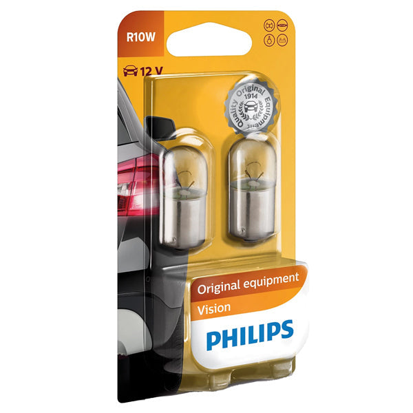 Philips kuglepære 12V BA15S blister, 2 stk
