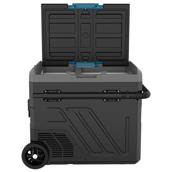 Iceberg-20 køleboks 60L m/komp. og hjul, 2-delt køl/frys