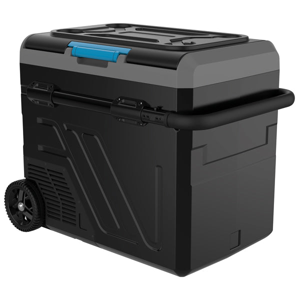 Iceberg-20 køleboks 60L m/komp. og hjul, 2-delt køl/frys