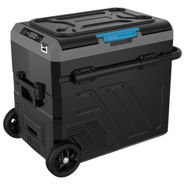 Iceberg-20 køleboks 60L m/komp. og hjul, 2-delt køl/frys