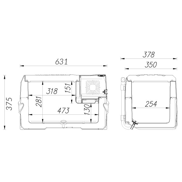 1852 køleboks 30L med kompressor 12/24/230V