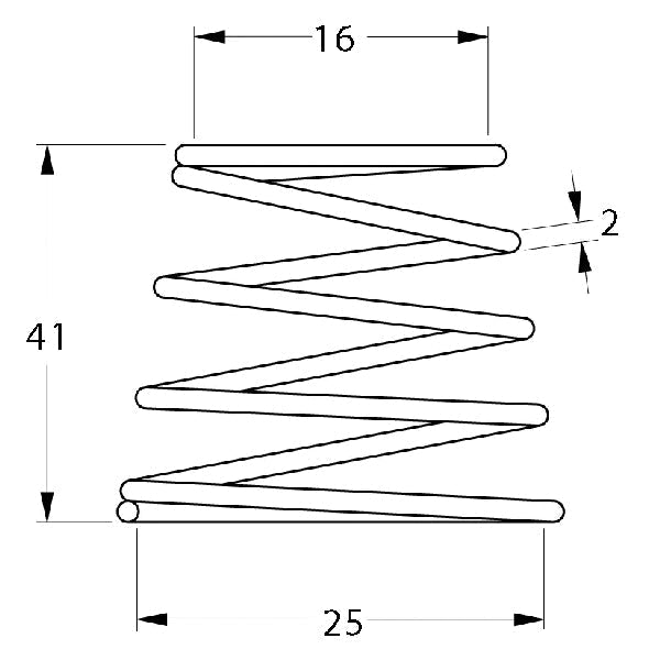 Ronstan RF fjeder 41x25x2mm kon. 2 stk