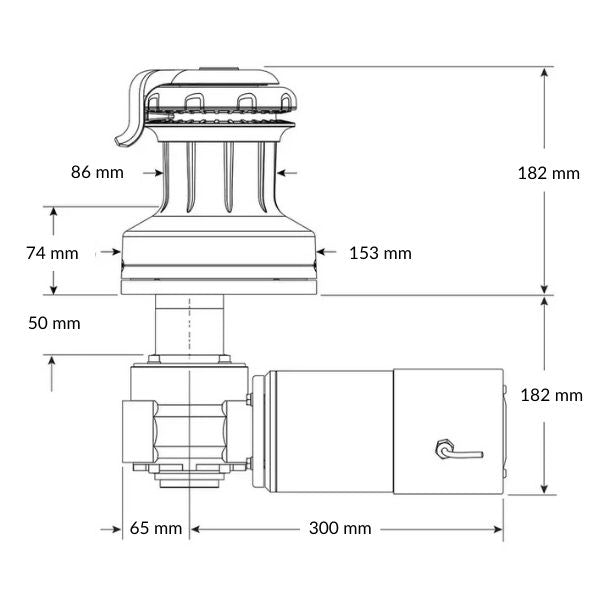 Ronstan spil 40 QT Orbit 2-speed E1