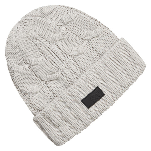 Gill HT 56 kable strikket hue, lys grå