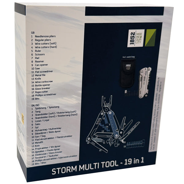 1852 storm multi kniv/værktøj med bælte taske