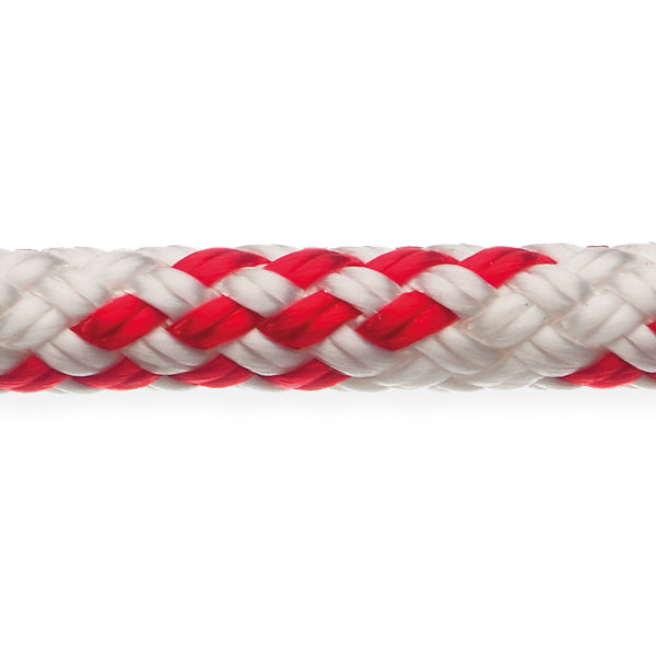 Robline Sirius 300 Fald/Skøde, 10mm Hvid/Rød - 1 mtr
