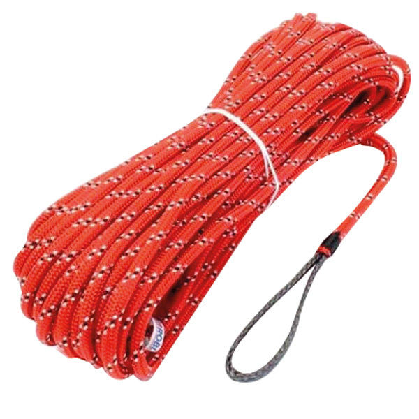 Robline fald med øje, rød 30m