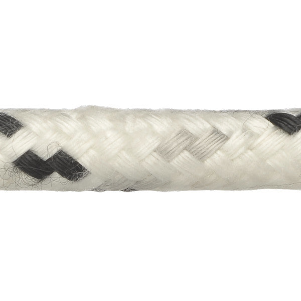 Robline Neptun 500 Skøde tov, 6mm Hvid/Sort  - 1 mtr