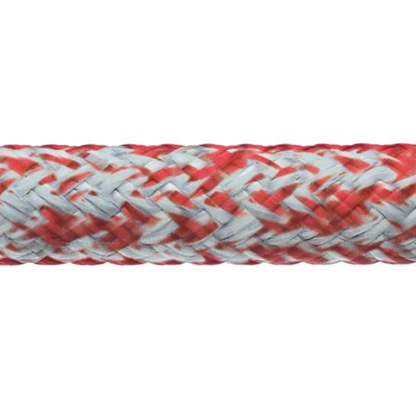 Robline Globe Pro Robtec fald, 10mm Hvid/Rød  - 1 mtr