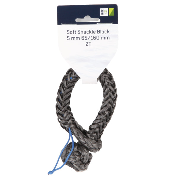 1852 Soft tovsjækel 5mm Sort 65/160mm 2T