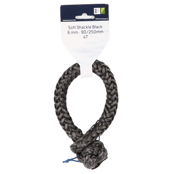 1852 Soft tovsjækel 6mm Sort 90/250mm 4T