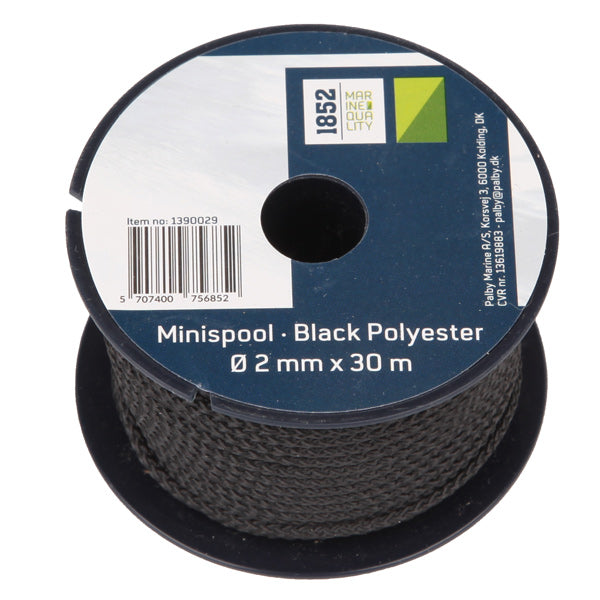 1852 Minirulle sort Polyester Ø2mm x 30m