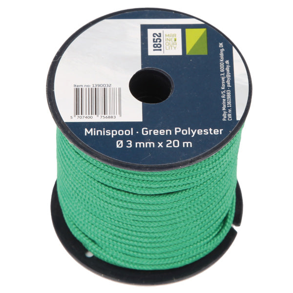 1852 Minirulle grøn Polyester Ø3mm x 20m