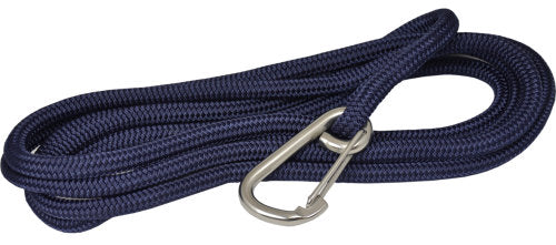 1852 Dockline fortøjning db. flettet med karabinhage, navy, 6m