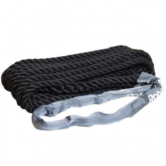 Robline fortøjning webbingbeklædt øje 3-slået, sort, 10 m