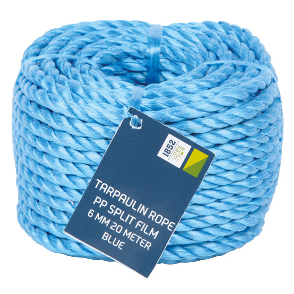 1852 Presenningstov Blå PP splitfilm Ø6mm, 20m