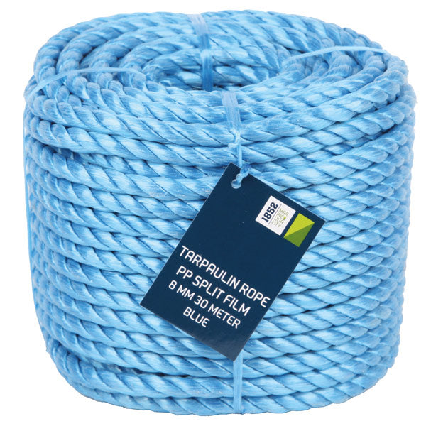 1852 Presenningstov blå PP splitfilm Ø8mm, 30m