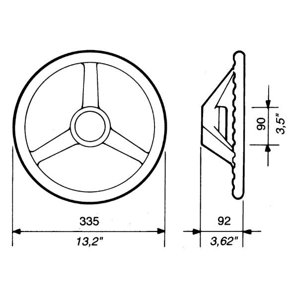 Ultraflex Rat, sort Ø335mm