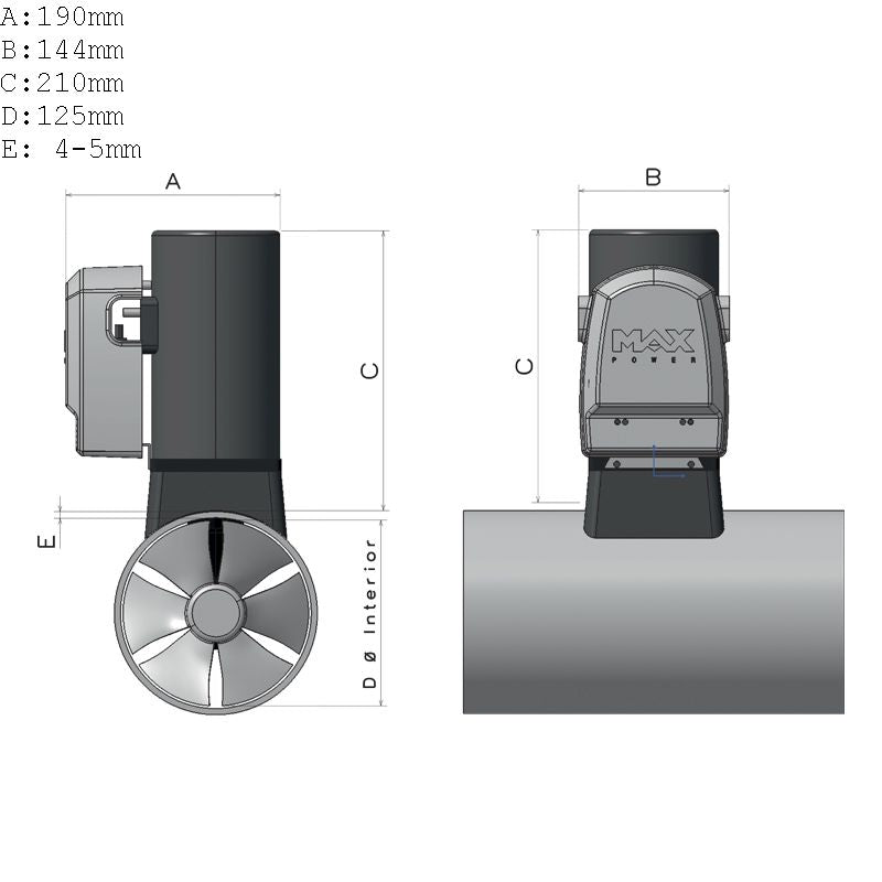 Max Power Bovpropel CT35 12v mono composit