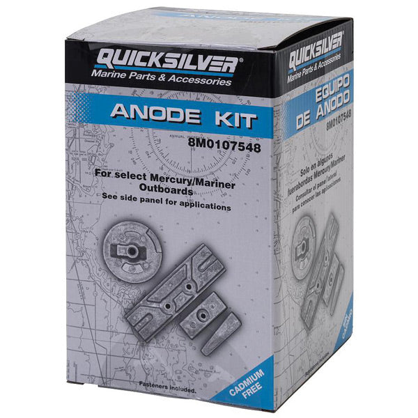 Quicksilver 8M0107548 aluminiumanodesæt til udvalgte Mercury 75-150 hk