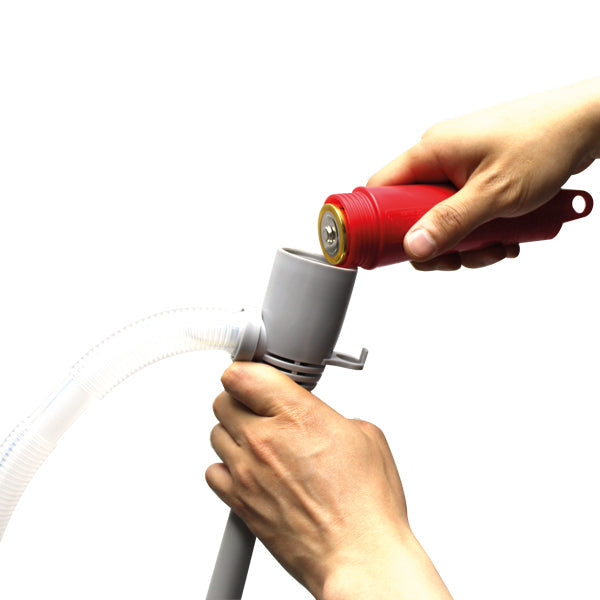Hævertpumpe EL-2stk D batterier, auto stop 9L/M sug 385mm