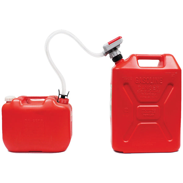 Hævertpumpe batteridrevet med autostop for montering på dunk