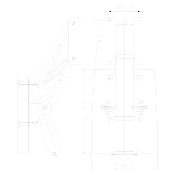 Motorhæve beslag-max 8hk/30kg