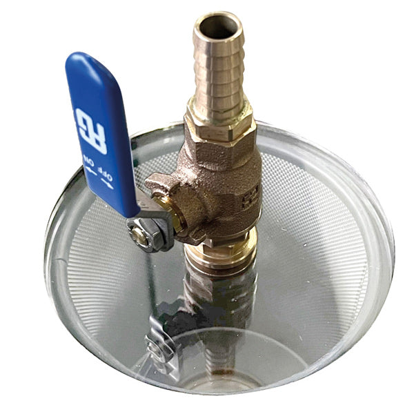 Guidi Polycarbonat låg med kugleventil til 1 1/4"