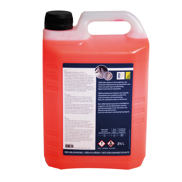 1852 kølervæske rød g30 2,5 ltr.