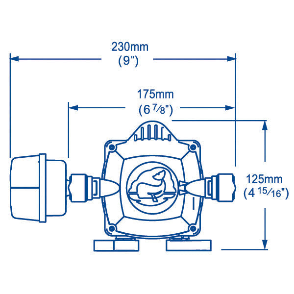 Whale aut trykv.pumpe 18l 12v. univ 3/4'' tils