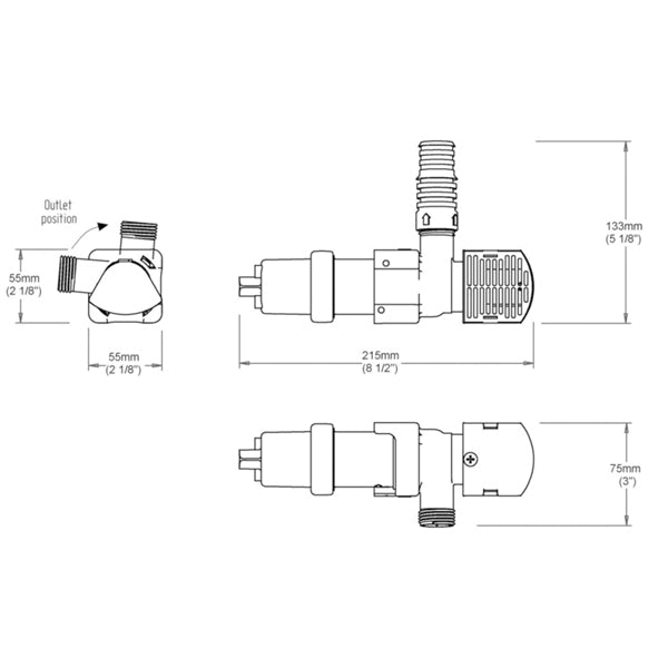 Whale elektrisk lænsepumpe m. niveauvagt