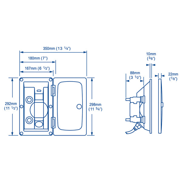 Whale  bruser v+k indbyg. med låg RT2658