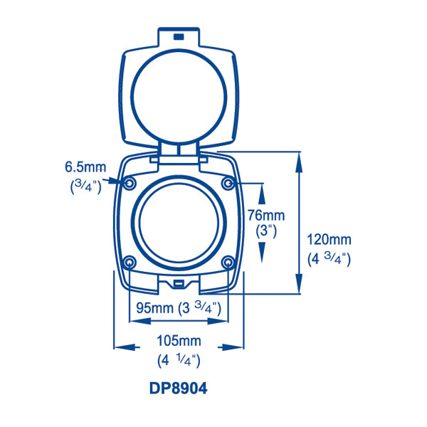 Whale dæksbeslag plast m låg