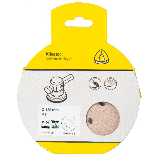 Klingspor rondel 8 huls GLS5 Ø125 mm